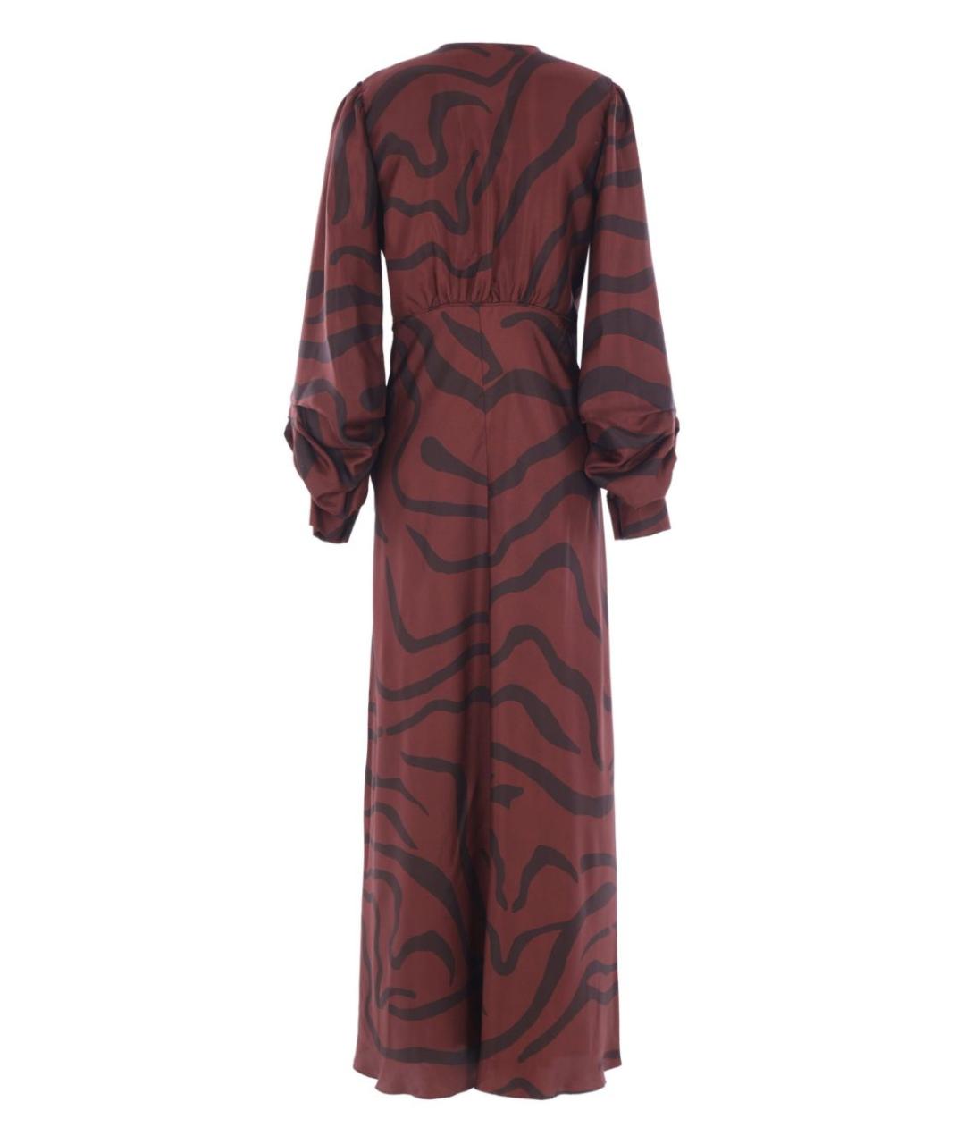 RAQUEL DINIZ Бордовое шелковое платье, фото 4