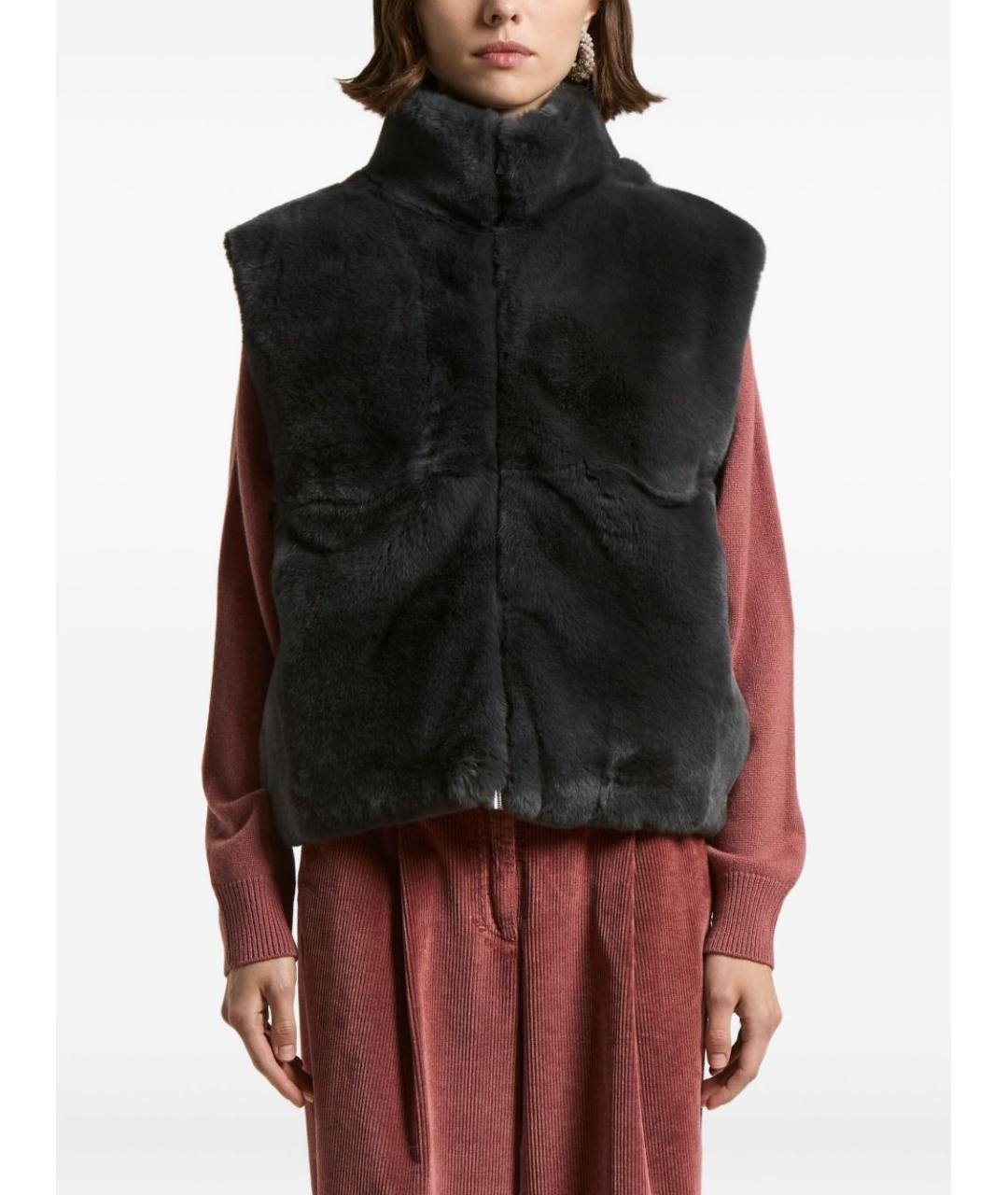 PESERICO Серый шерстяной жилет, фото 6