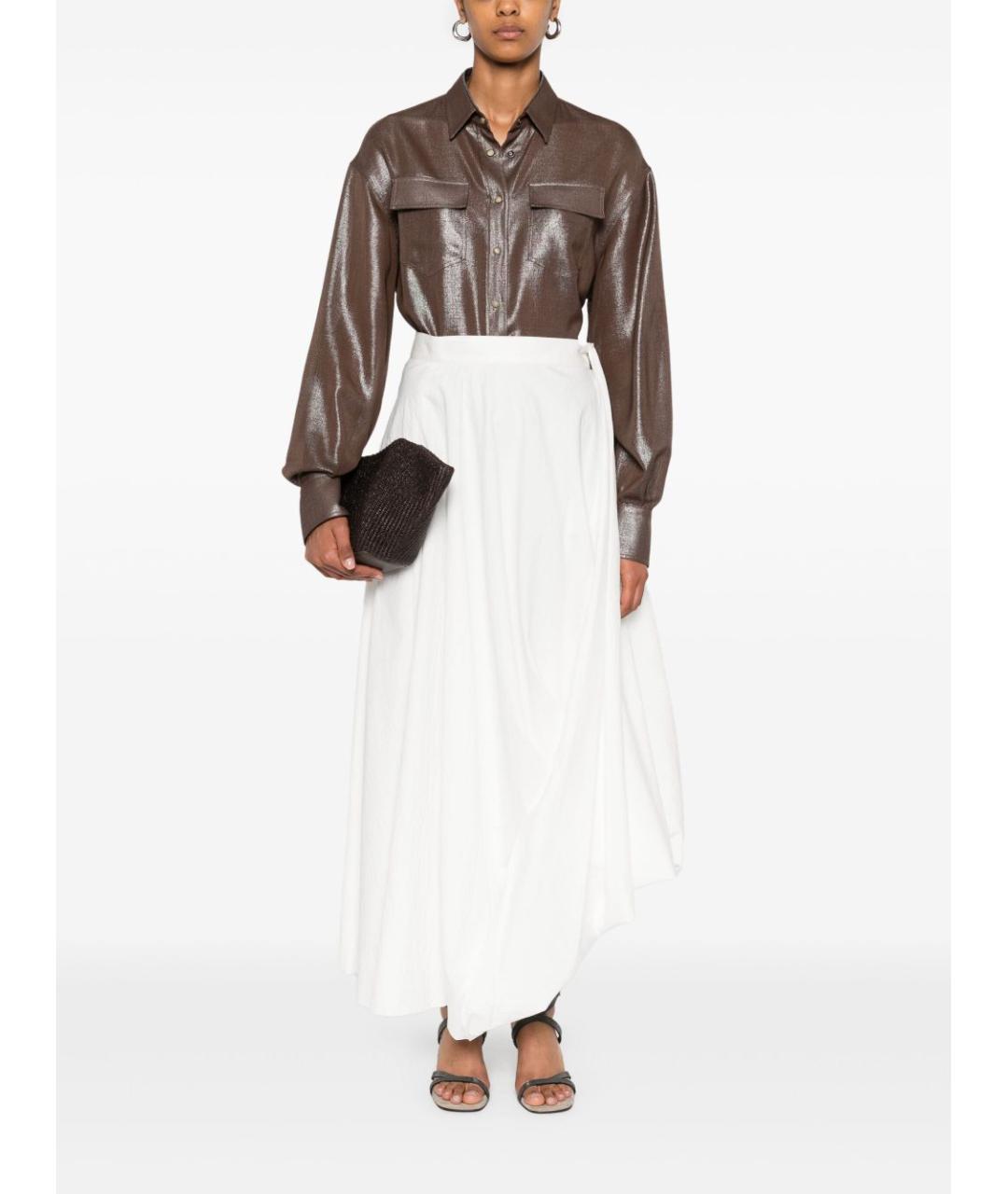 BRUNELLO CUCINELLI Коричневая рубашка, фото 5