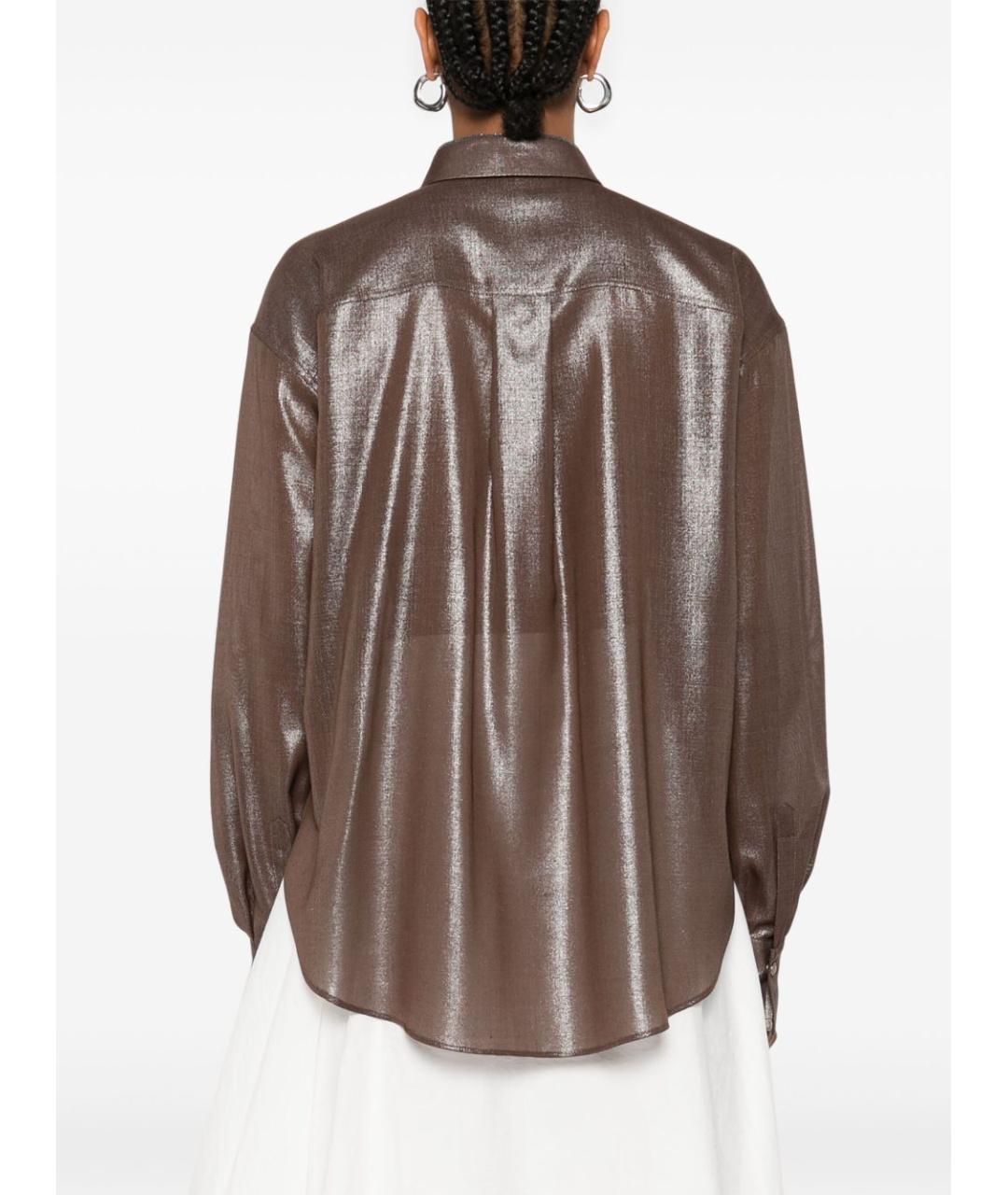BRUNELLO CUCINELLI Коричневая рубашка, фото 3