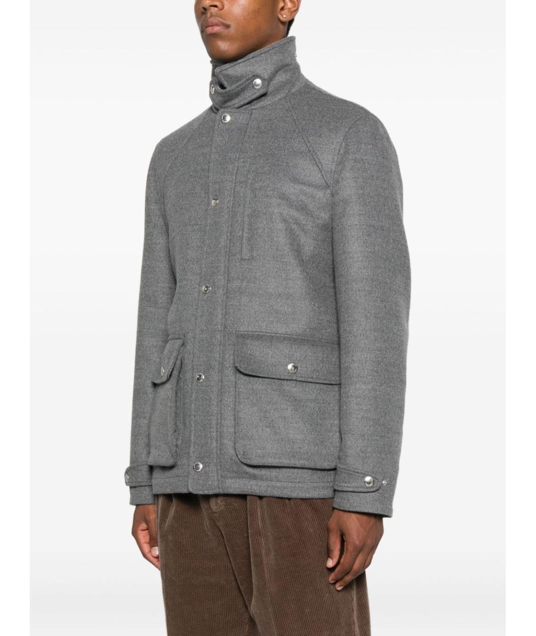 BRUNELLO CUCINELLI Серая шерстяная куртка, фото 3