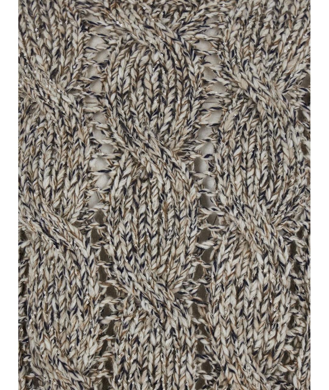 BRUNELLO CUCINELLI Коричневый шерстяной джемпер / свитер, фото 3