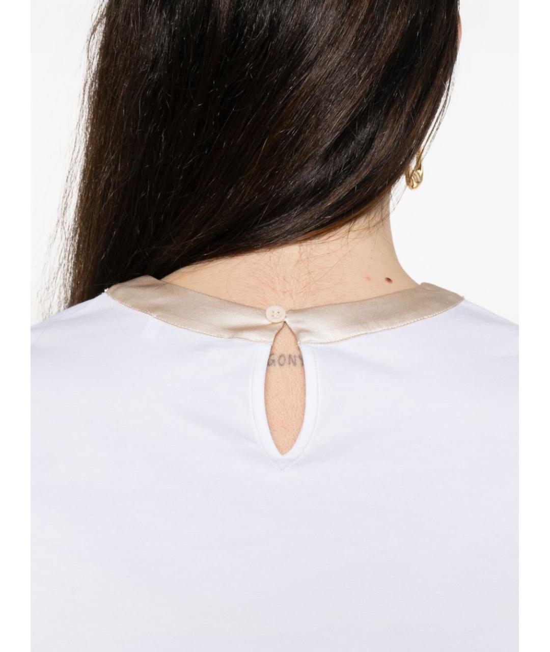 PESERICO Белая хлопковая футболка, фото 4