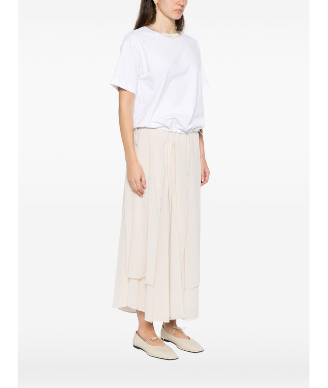 PESERICO Белая хлопковая футболка, фото 5