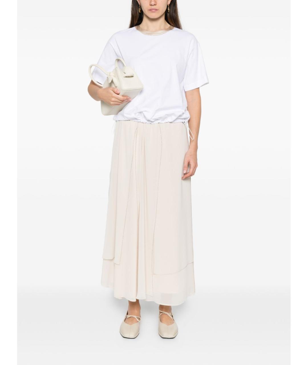 PESERICO Белая хлопковая футболка, фото 2