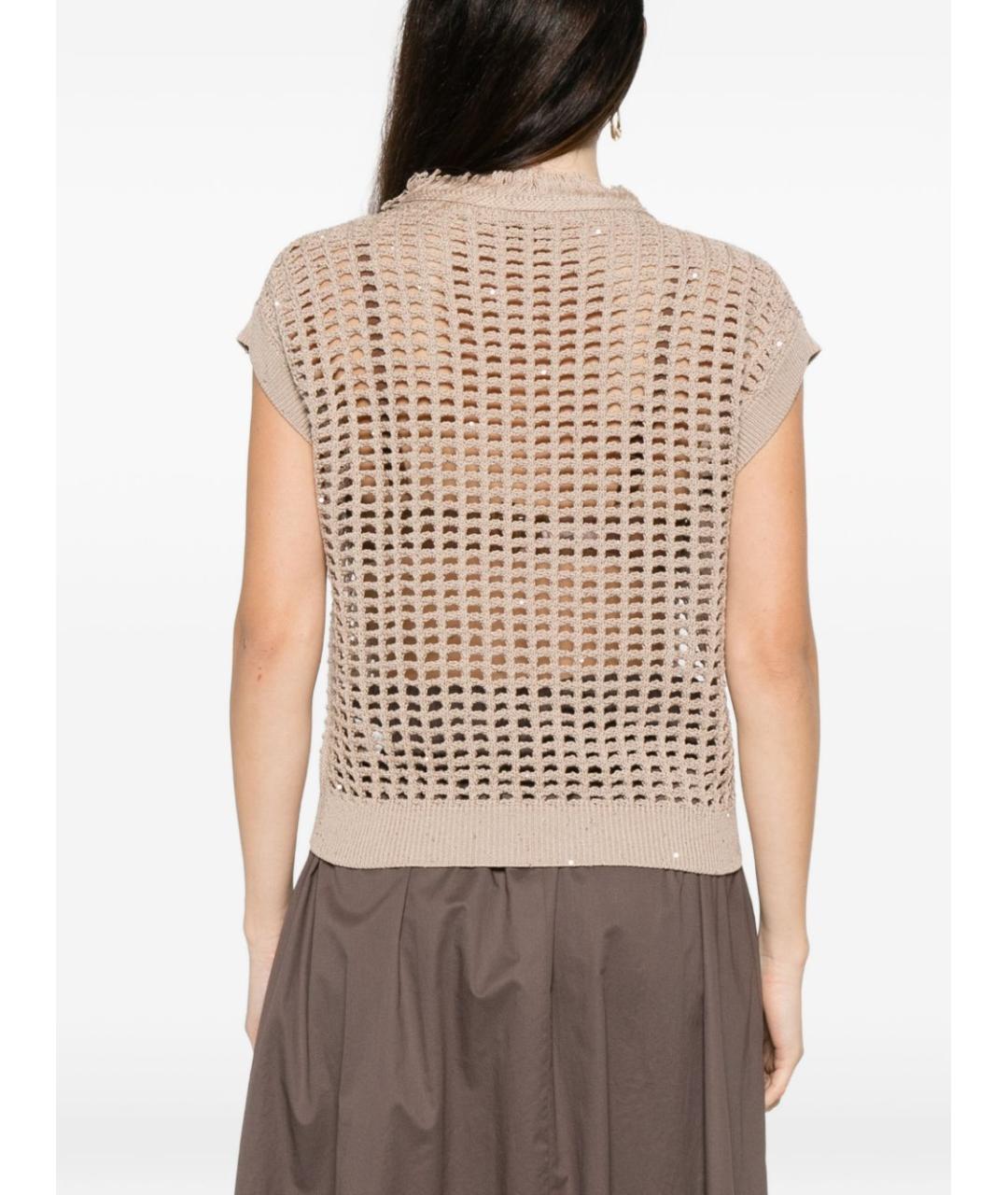 PESERICO Бежевая жилетка, фото 3