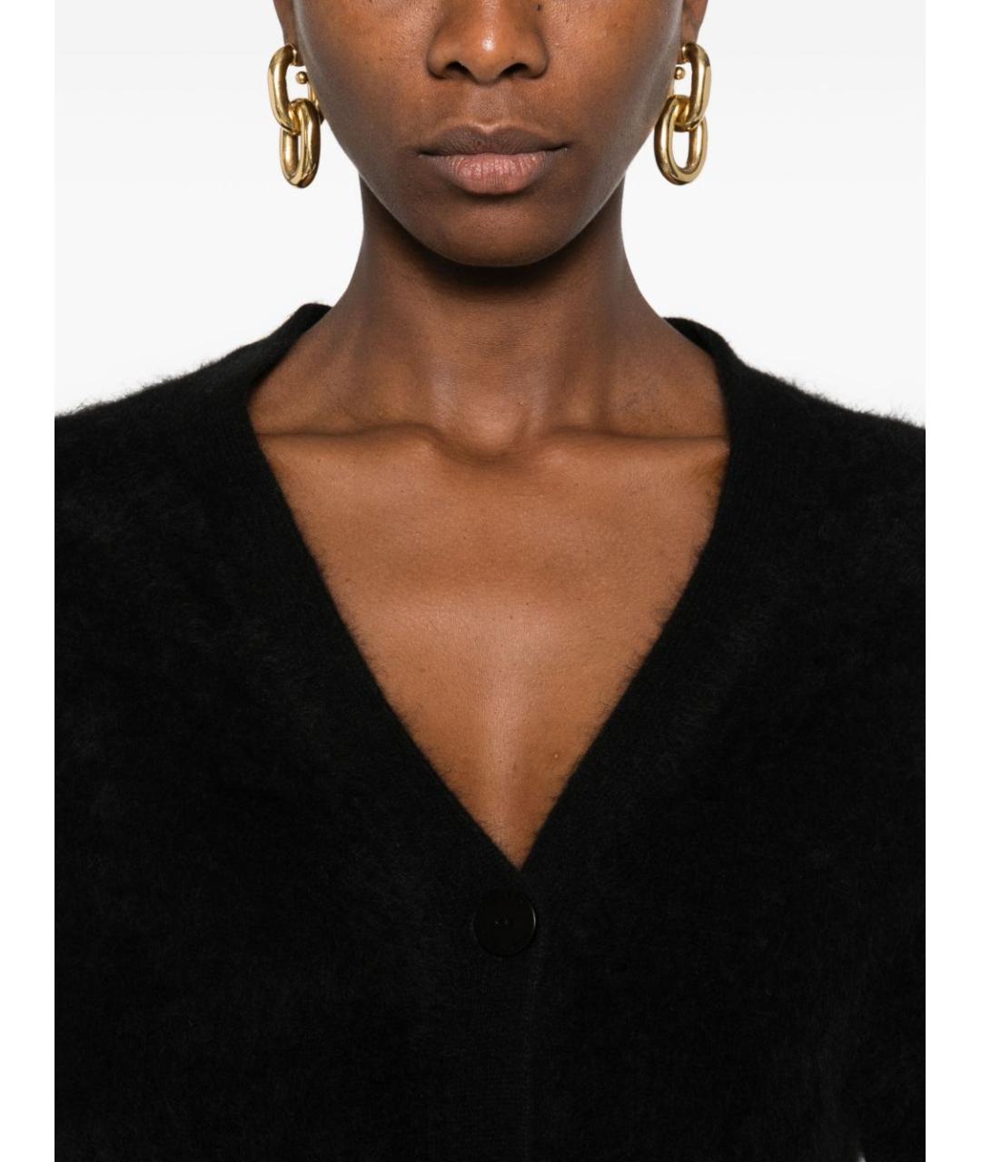 Tabaroni Cashmere Черный кашемировый кардиган, фото 3