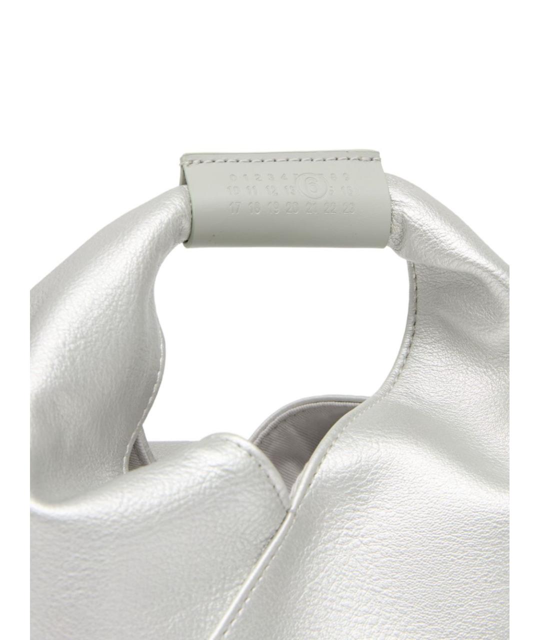 MM6 MAISON MARGIELA Серебряная сумка тоут из искусственной кожи, фото 3