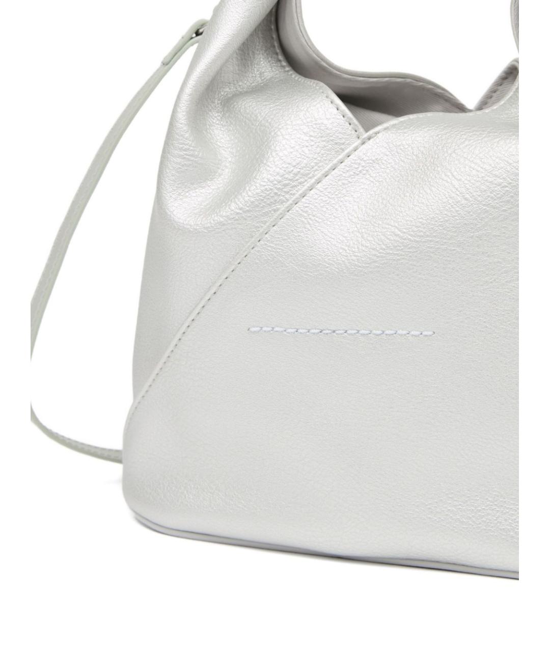 MM6 MAISON MARGIELA Серебряная сумка тоут из искусственной кожи, фото 2