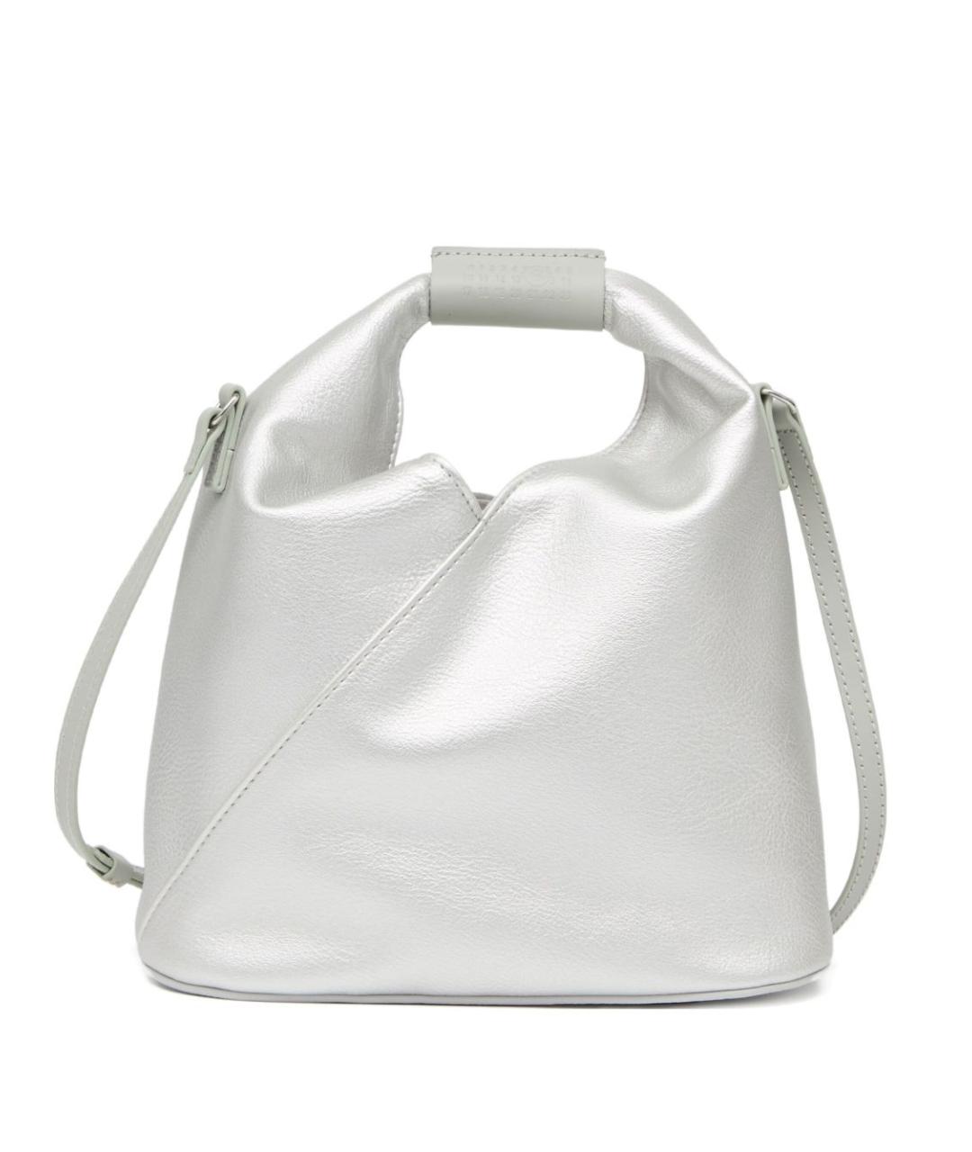 MM6 MAISON MARGIELA Серебряная сумка тоут из искусственной кожи, фото 1