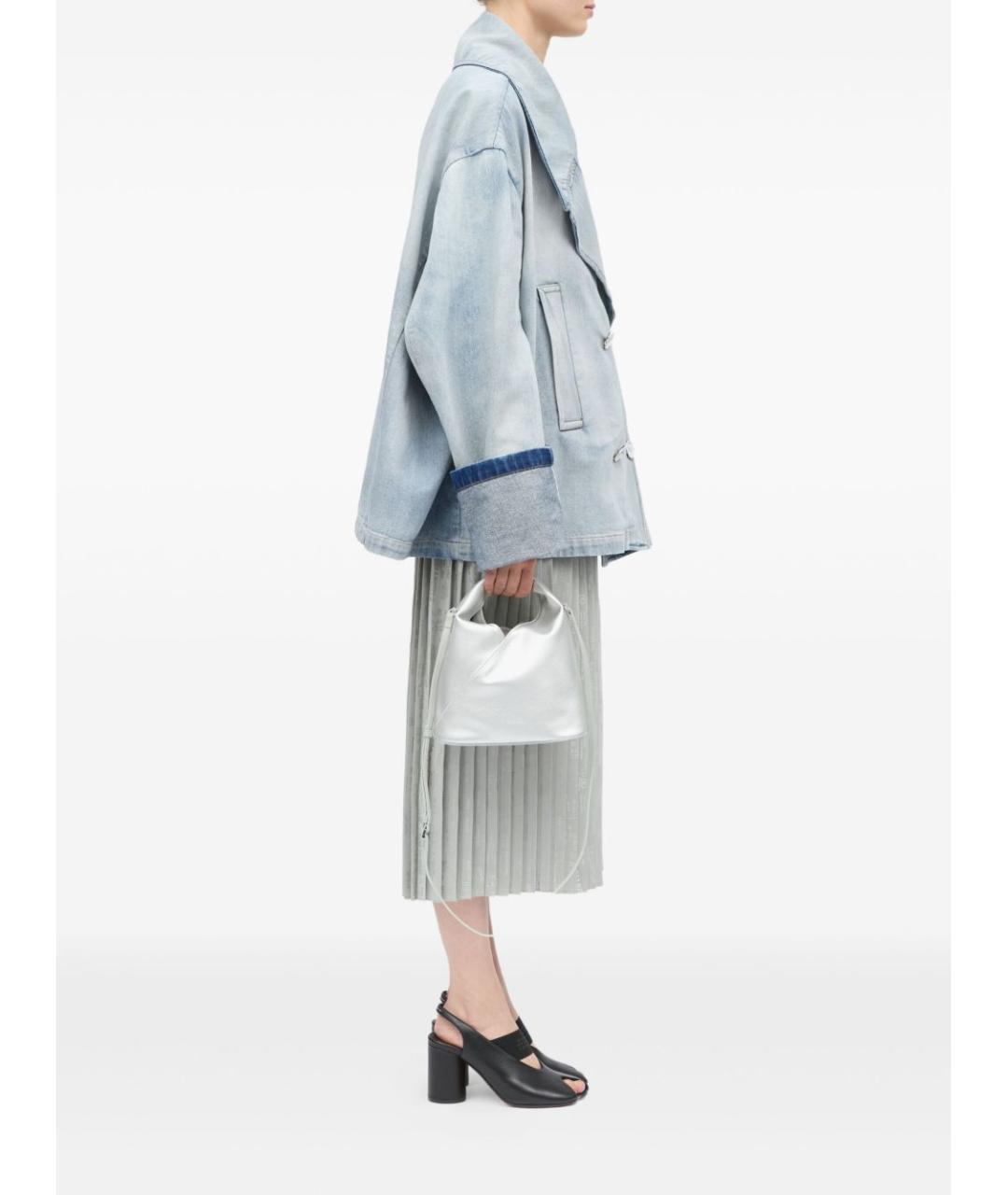 MM6 MAISON MARGIELA Серебряная сумка тоут из искусственной кожи, фото 5