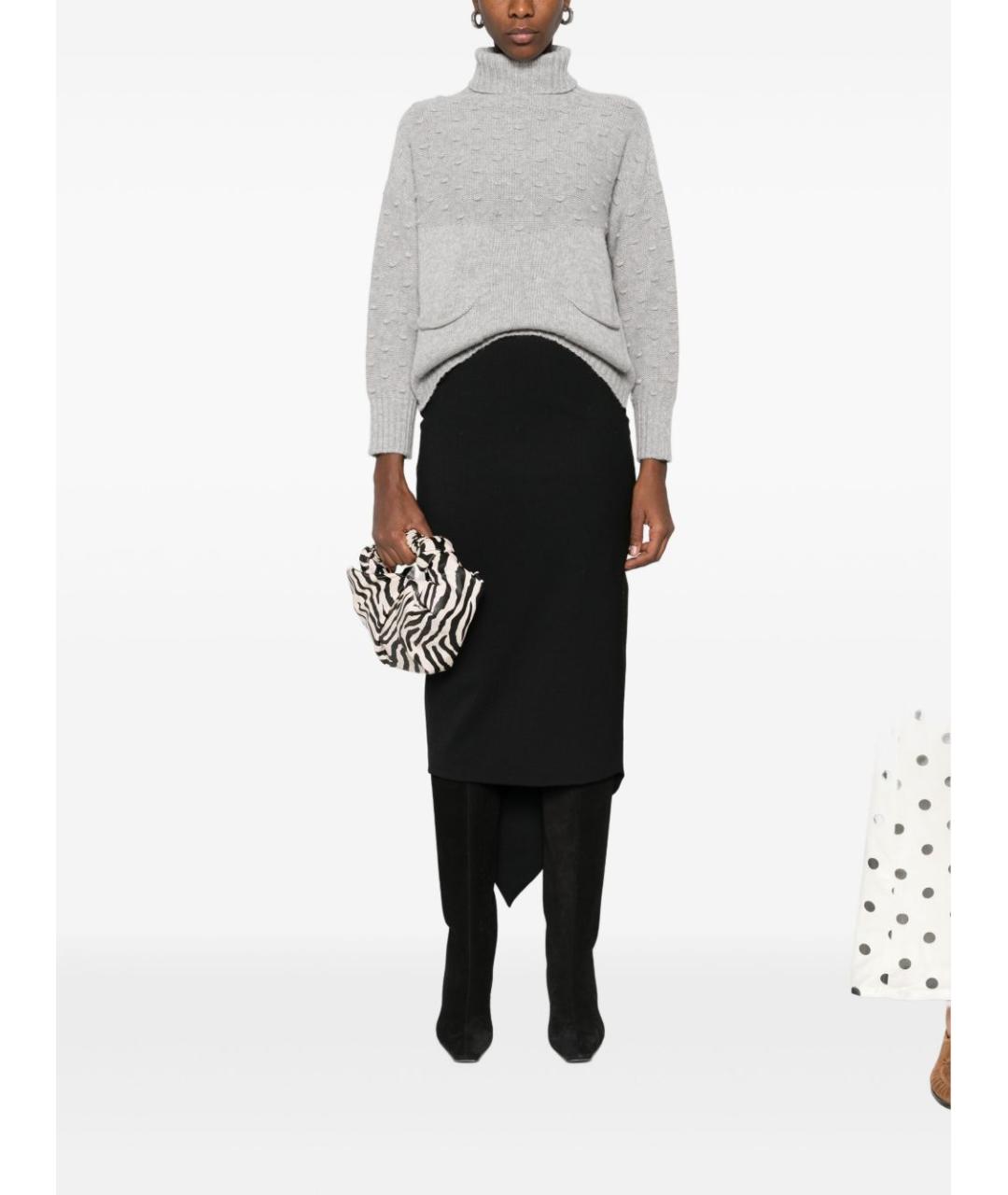 Tabaroni Cashmere Серый шерстяной джемпер / свитер, фото 4