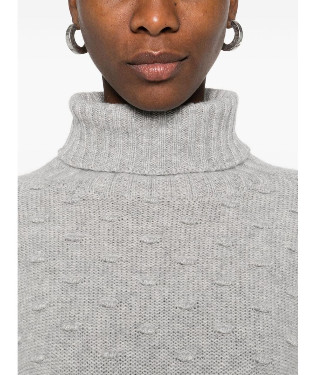 Tabaroni Cashmere Серый шерстяной джемпер / свитер, фото 3