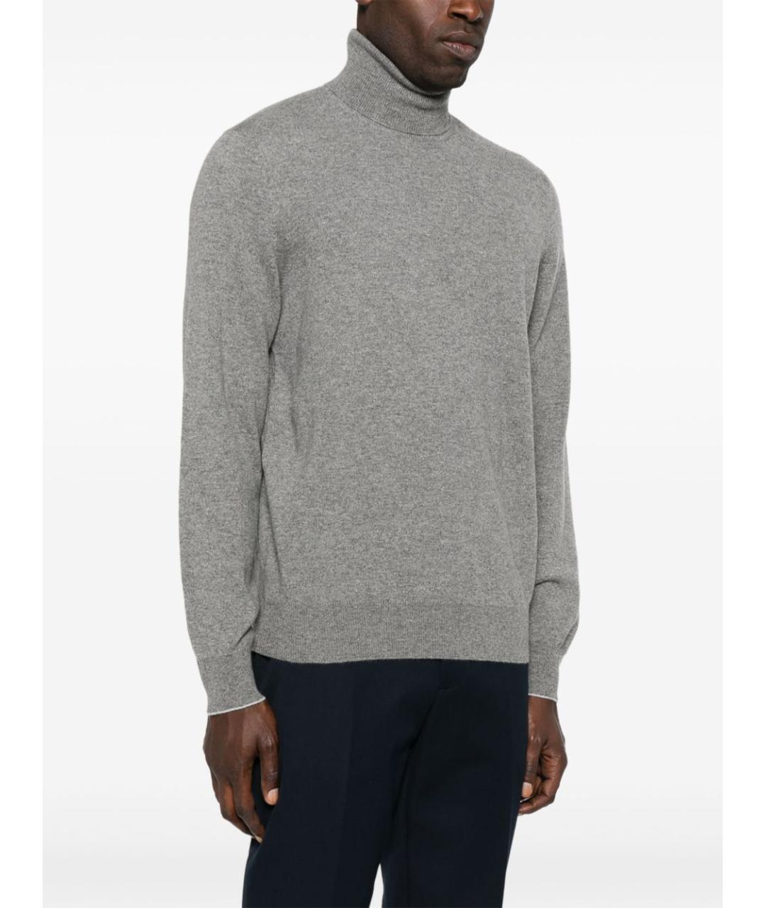 BRUNELLO CUCINELLI Серый кашемировый джемпер / свитер, фото 3