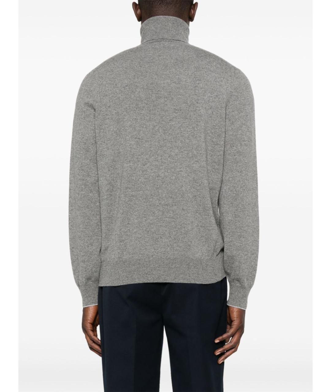 BRUNELLO CUCINELLI Серый кашемировый джемпер / свитер, фото 2