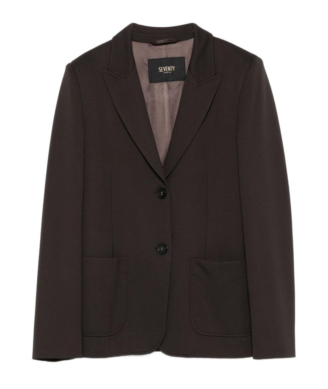 SEVENTY Коричневый вискозный жакет/пиджак, фото 1