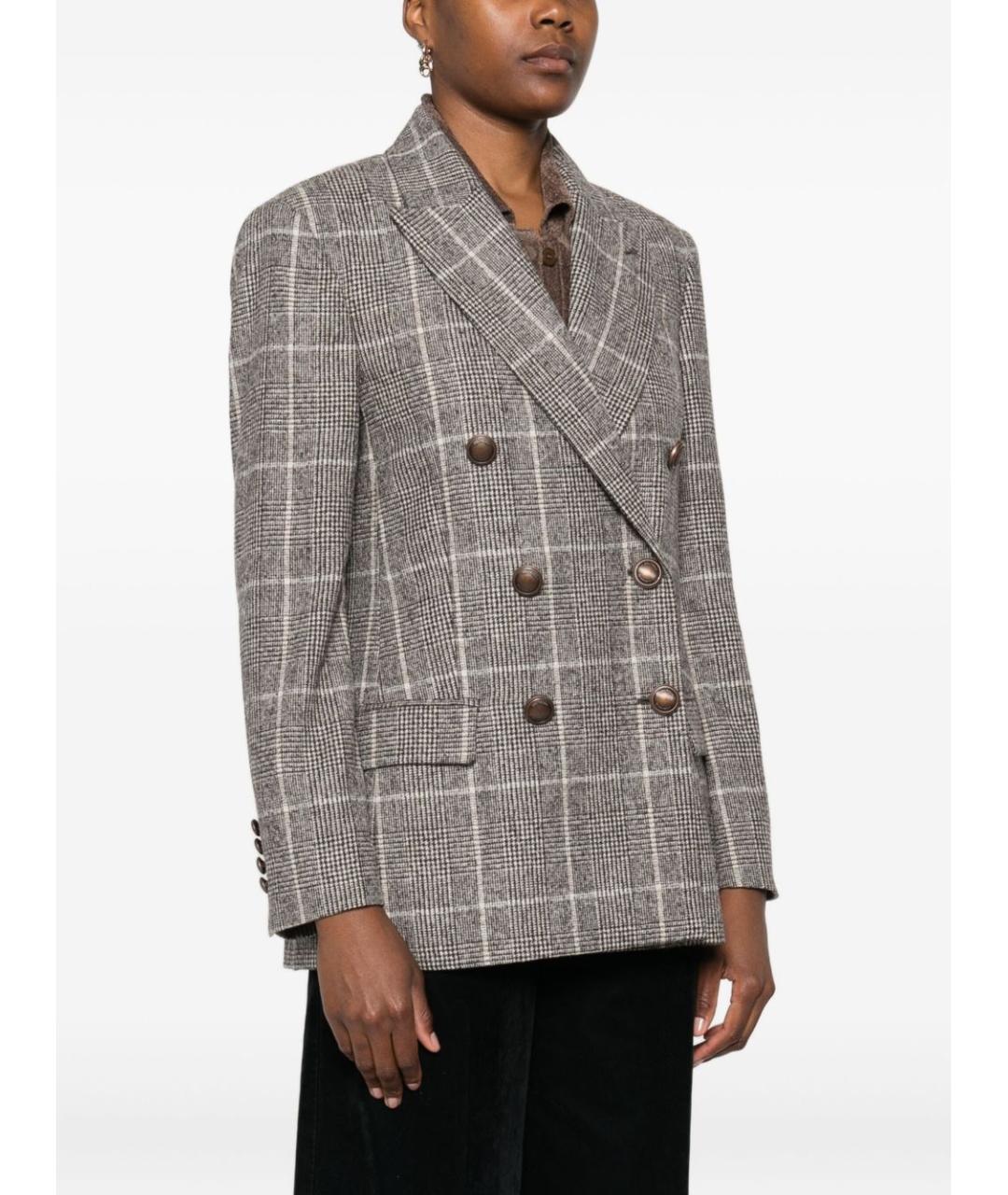 BRUNELLO CUCINELLI Мульти шерстяной жакет/пиджак, фото 4