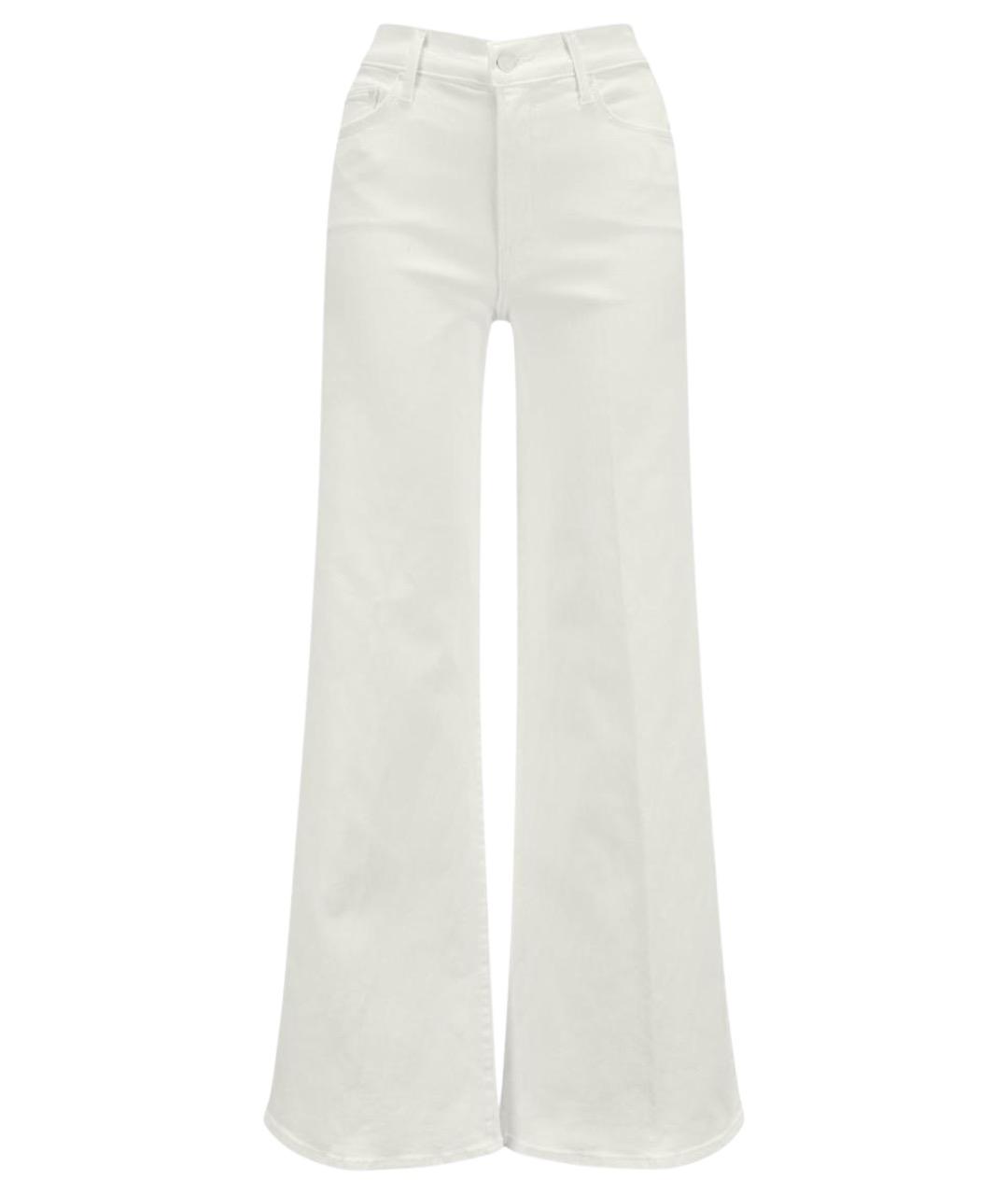 MOTHER Белые хлопковые прямые джинсы, фото 1