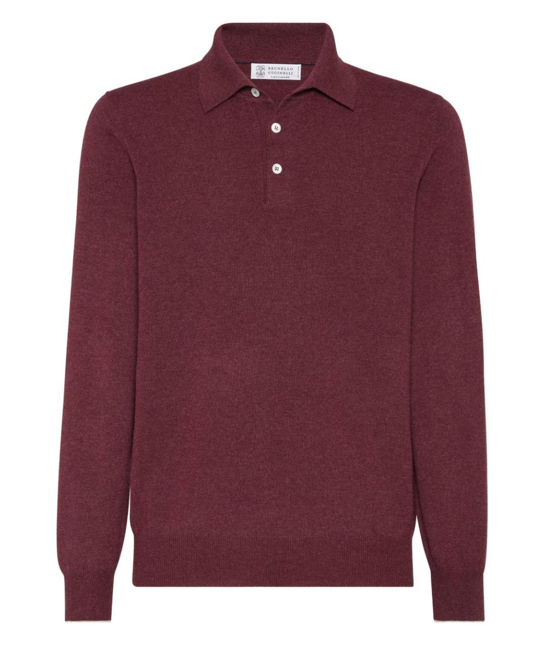 BRUNELLO CUCINELLI Бордовый кашемировый джемпер / свитер, фото 1