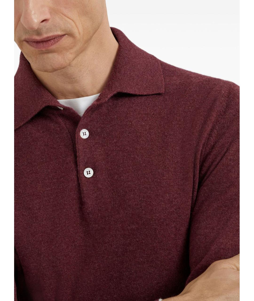 BRUNELLO CUCINELLI Бордовый кашемировый джемпер / свитер, фото 4