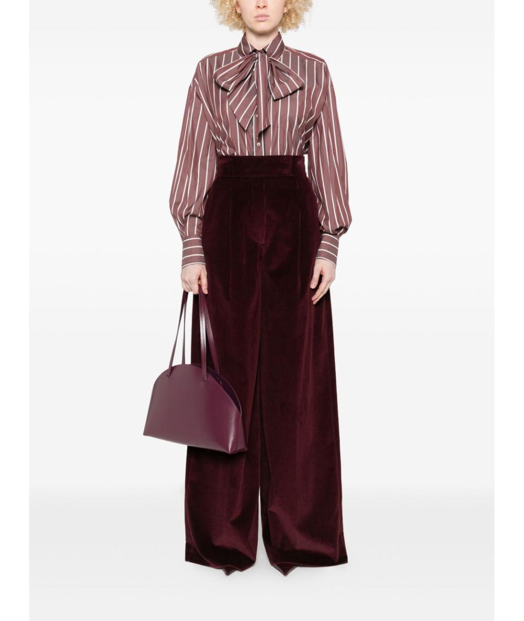 BRUNELLO CUCINELLI Бордовая хлопковая рубашка, фото 2