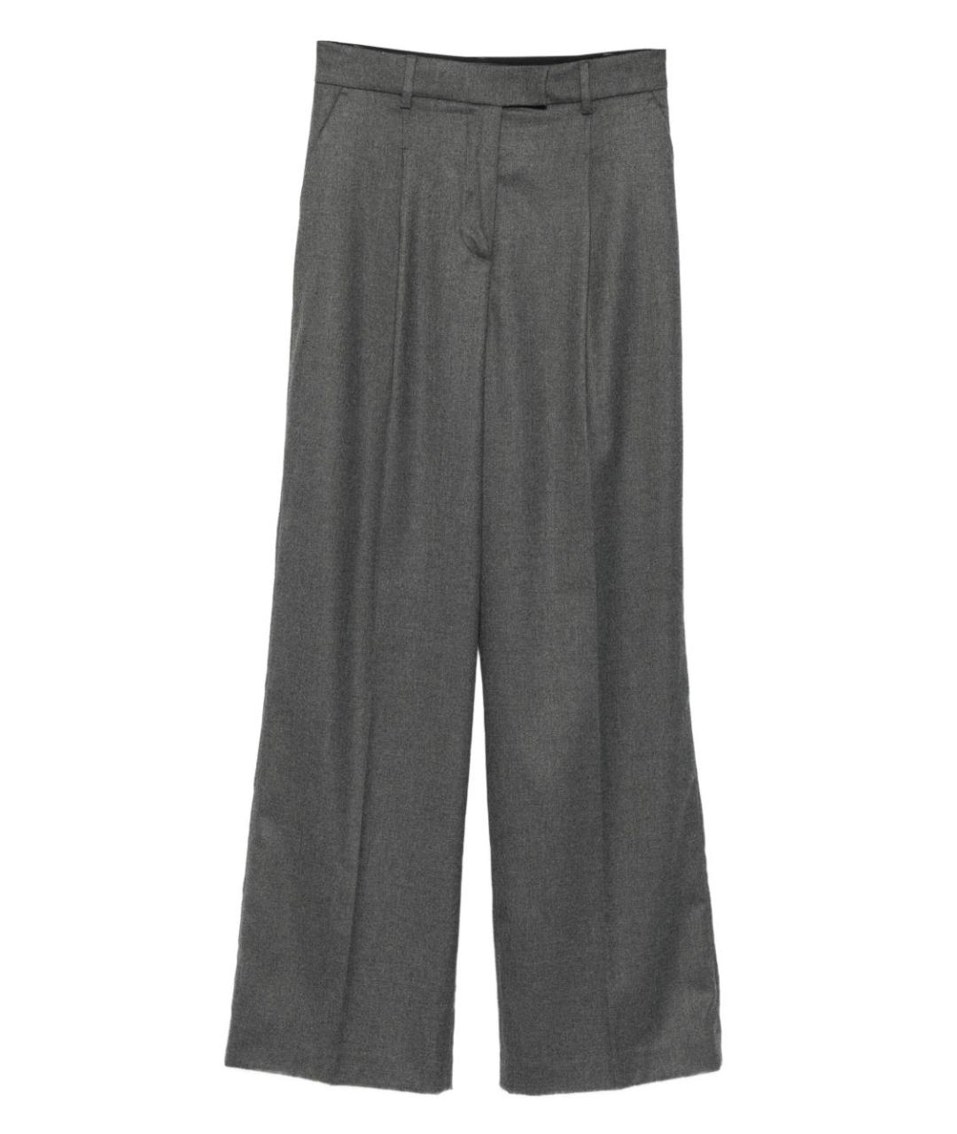 SEVENTY Серые полиэстеровые прямые брюки, фото 1