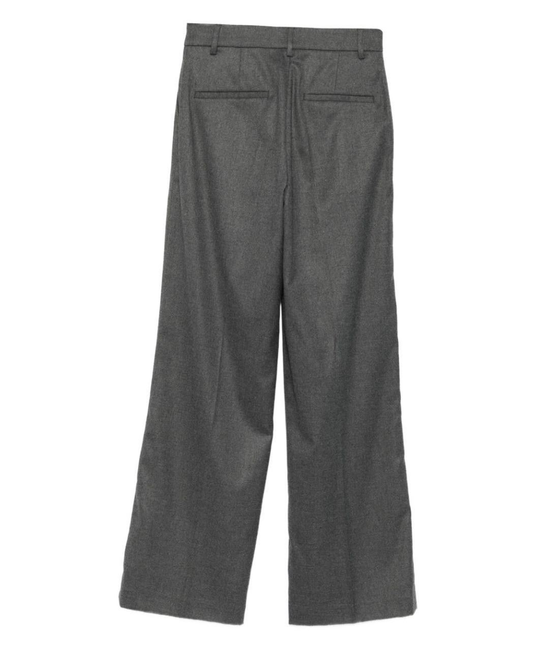 SEVENTY Серые полиэстеровые прямые брюки, фото 2