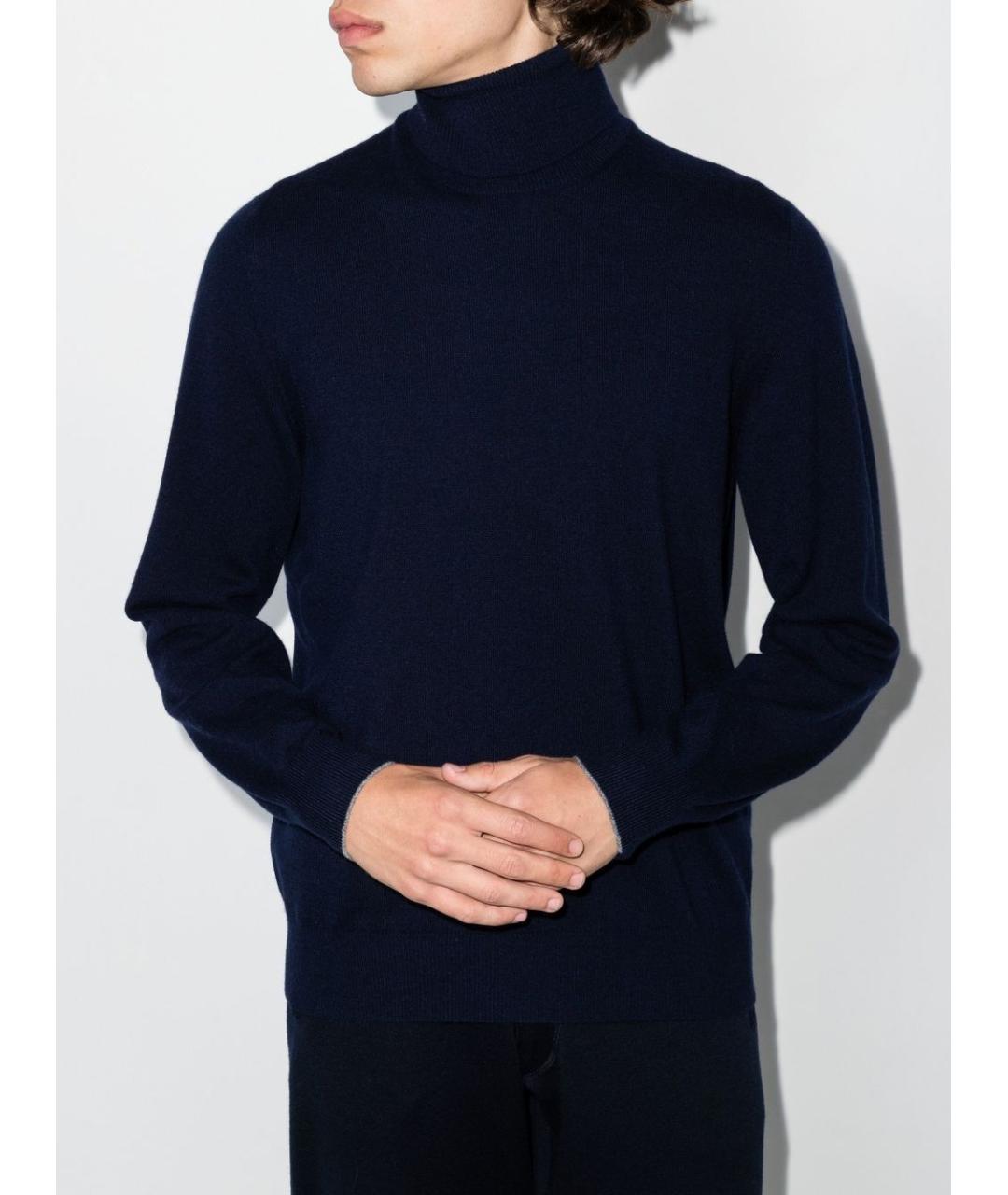 BRUNELLO CUCINELLI Темно-синий кашемировый джемпер / свитер, фото 3
