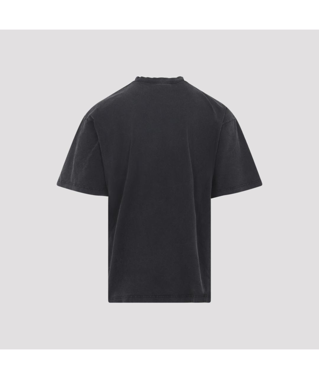 BALENCIAGA Черная хлопковая футболка, фото 4