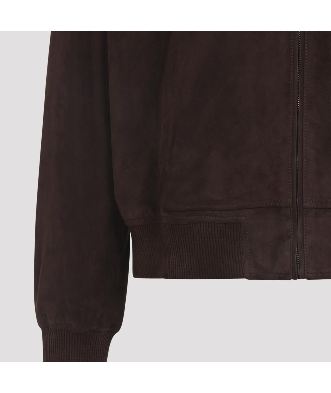 RALPH LAUREN PURPLE LABEL Коричневая замшевая куртка, фото 5