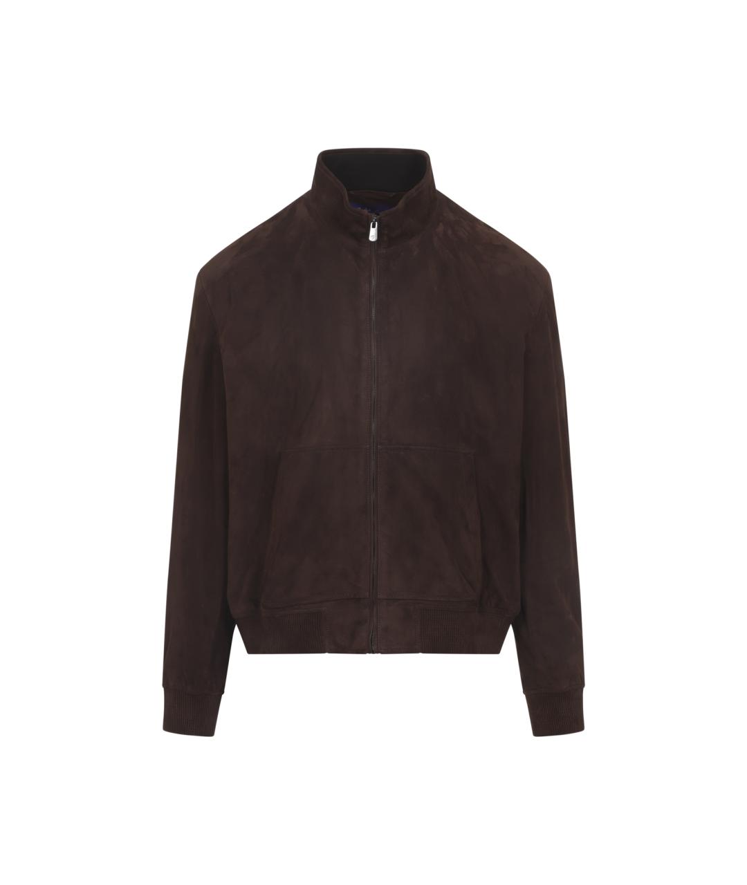 RALPH LAUREN PURPLE LABEL Коричневая замшевая куртка, фото 1