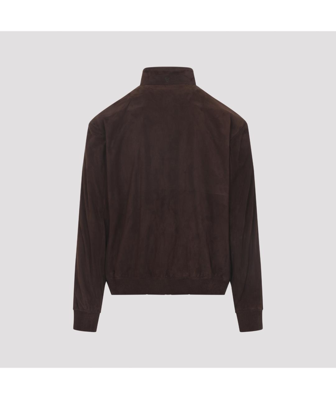 RALPH LAUREN PURPLE LABEL Коричневая замшевая куртка, фото 4