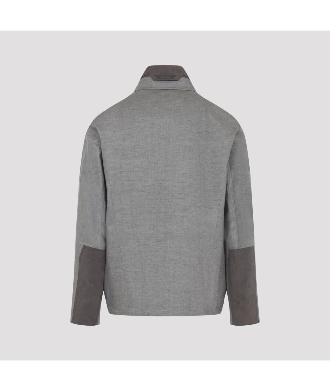 SEASE Серая льняная куртка, фото 4