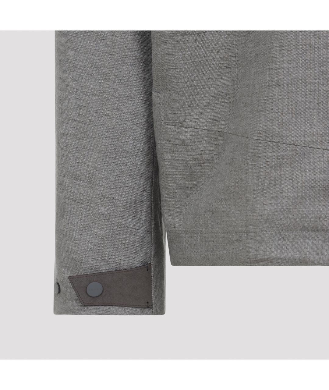 SEASE Серая льняная куртка, фото 5