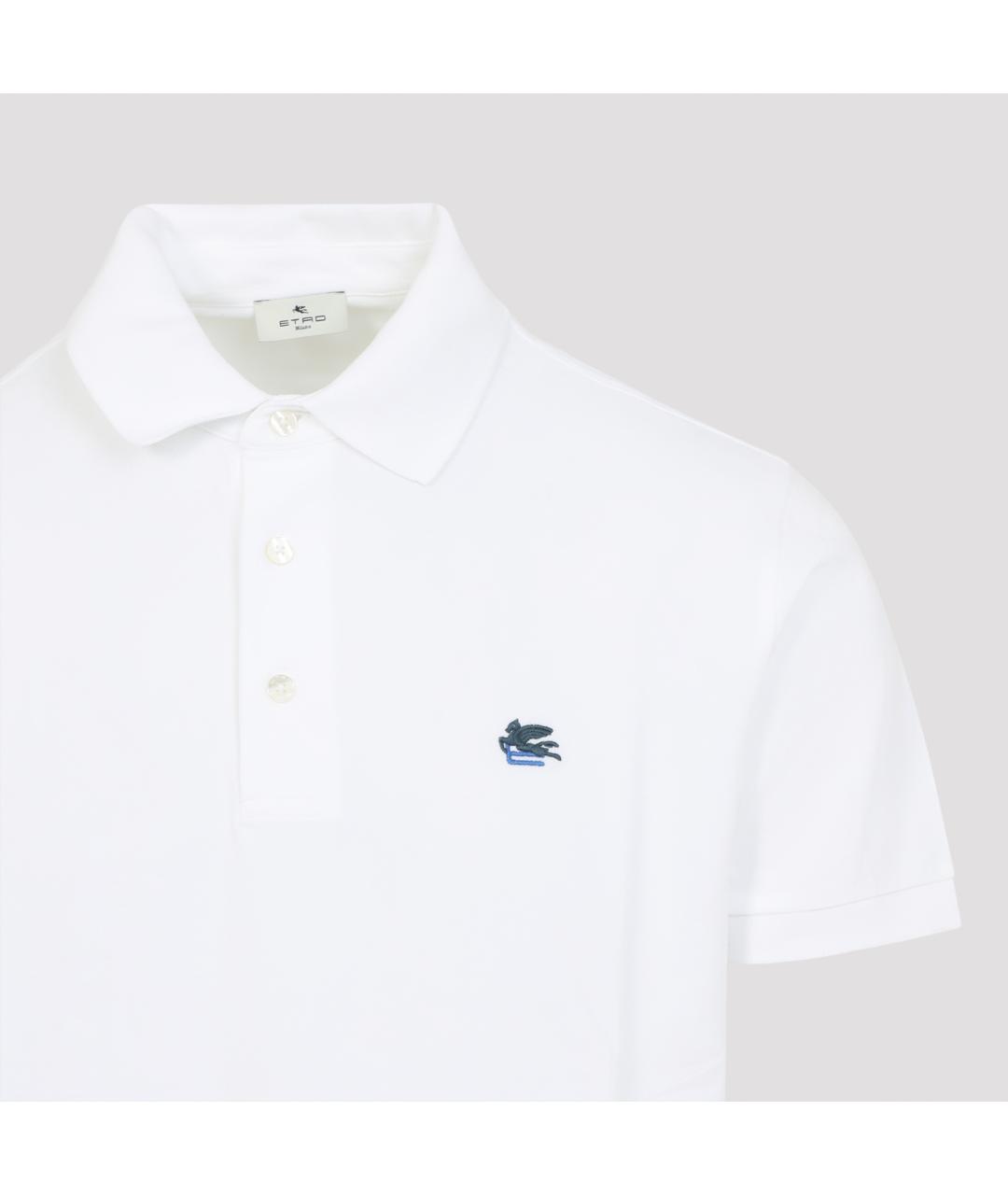 ETRO Черное хлопковое поло с коротким рукавом, фото 1