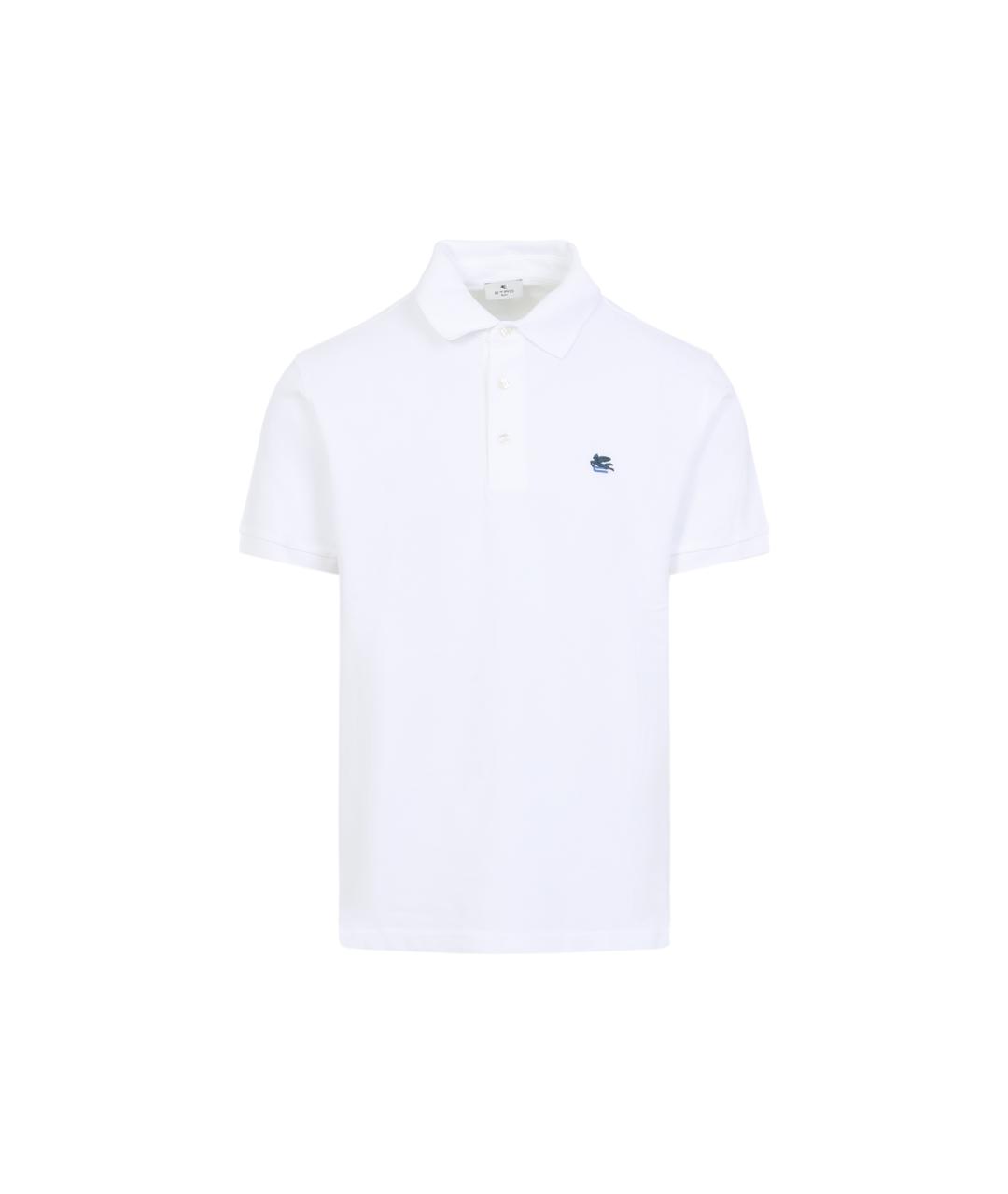 ETRO Черное хлопковое поло с коротким рукавом, фото 2