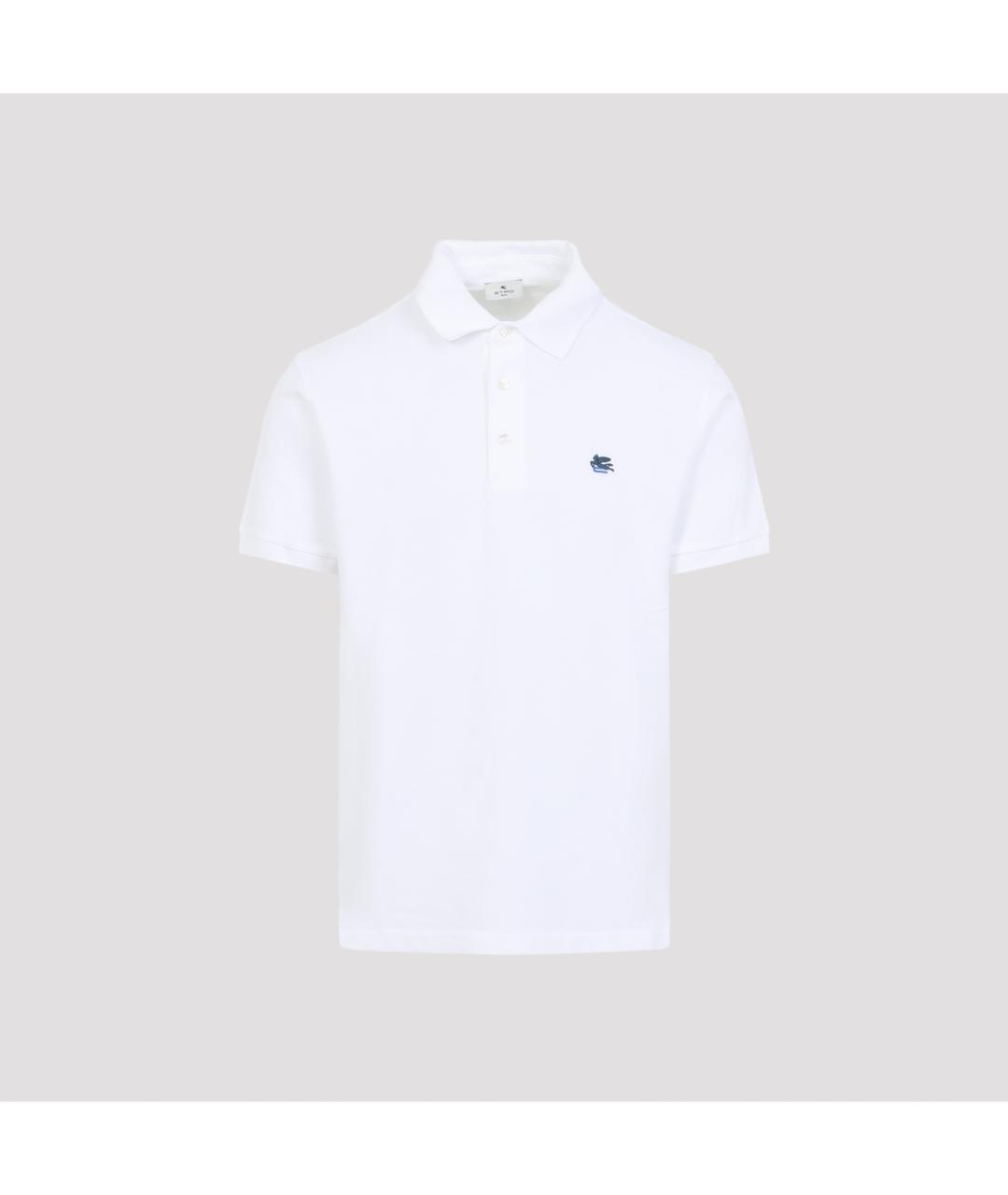 ETRO Черное хлопковое поло с коротким рукавом, фото 3