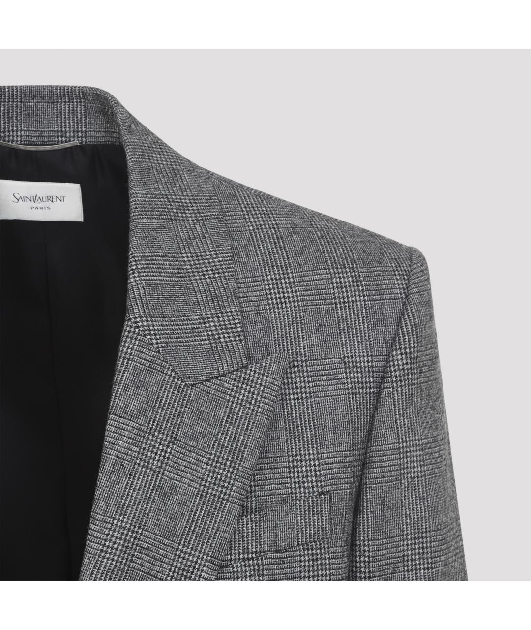 SAINT LAURENT Мульти шерстяной пиджак, фото 6