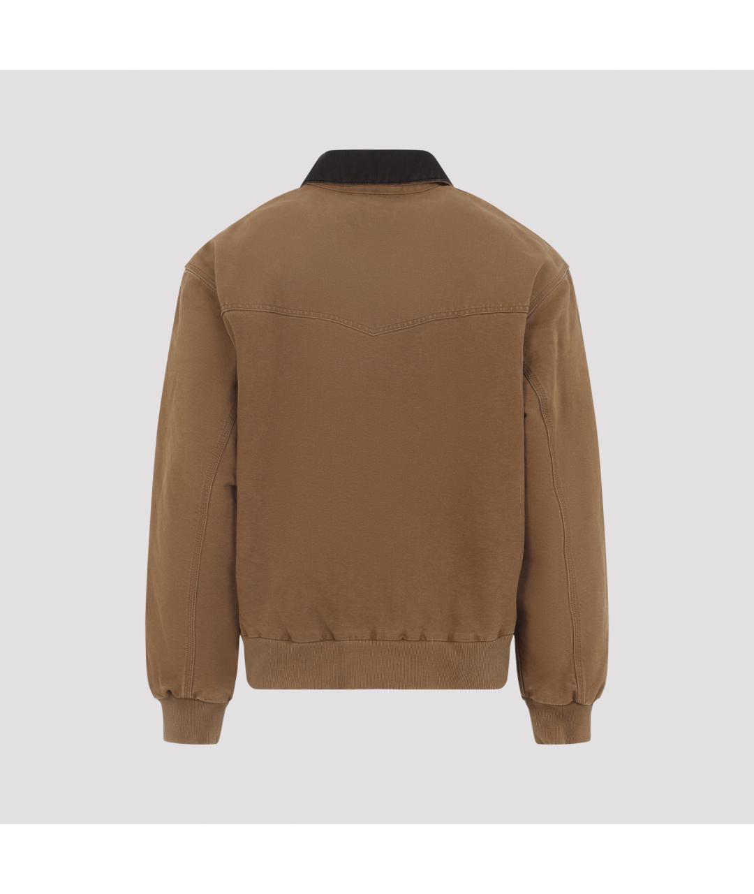 CARHARTT WIP Коричневая хлопковая куртка, фото 3
