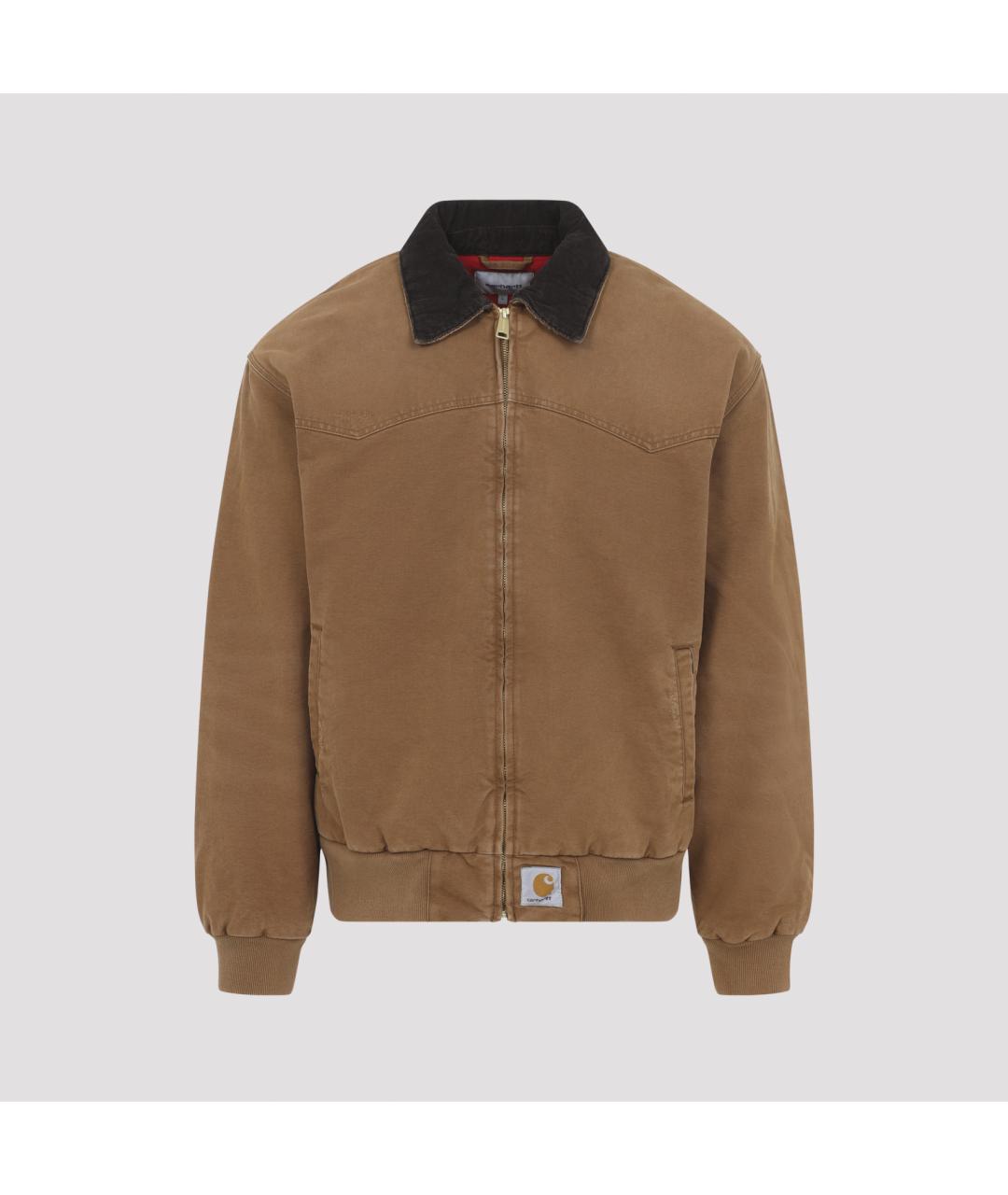 CARHARTT WIP Коричневая хлопковая куртка, фото 2