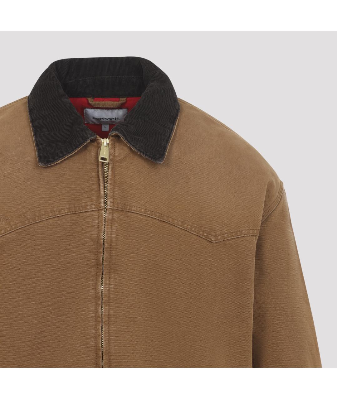 CARHARTT WIP Коричневая хлопковая куртка, фото 5