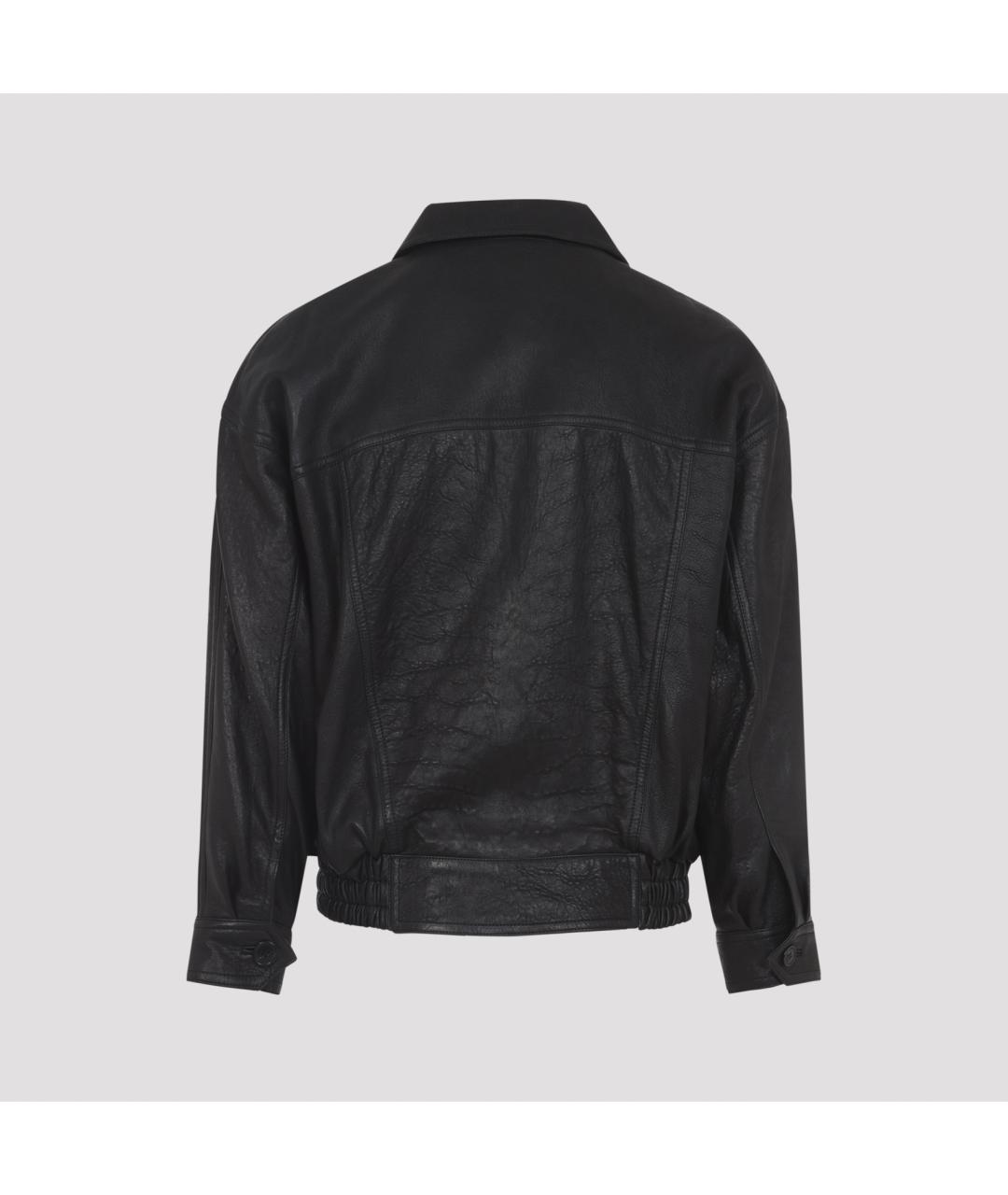 SAINT LAURENT Черная кожаная куртка, фото 4