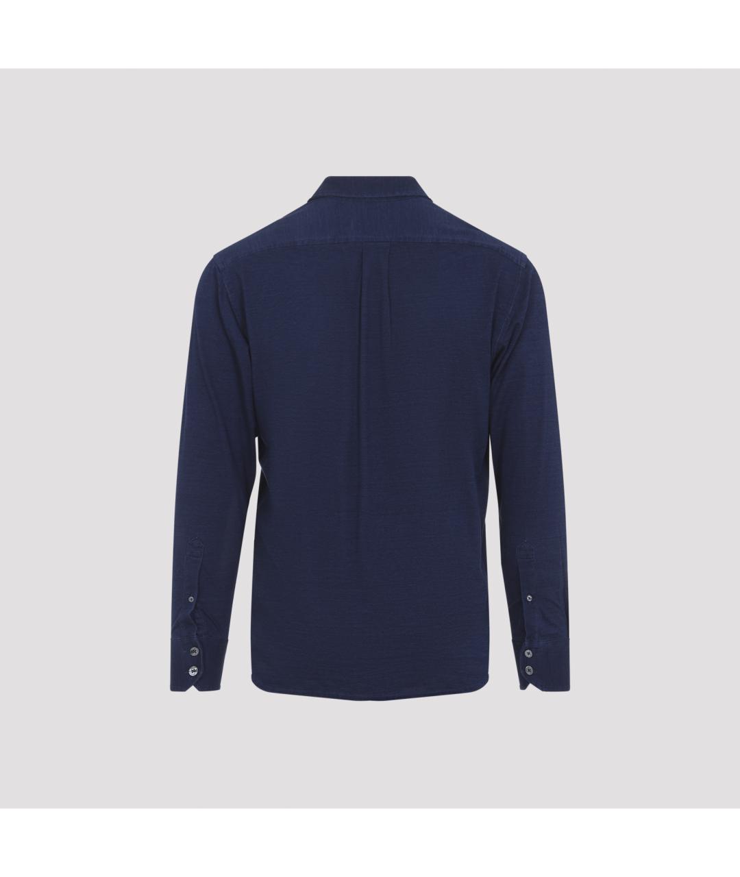 TOM FORD Синяя хлопковая кэжуал рубашка, фото 4