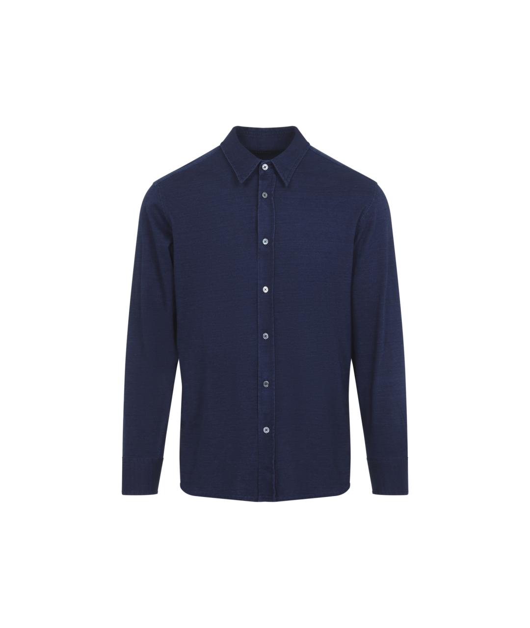 TOM FORD Синяя хлопковая кэжуал рубашка, фото 1