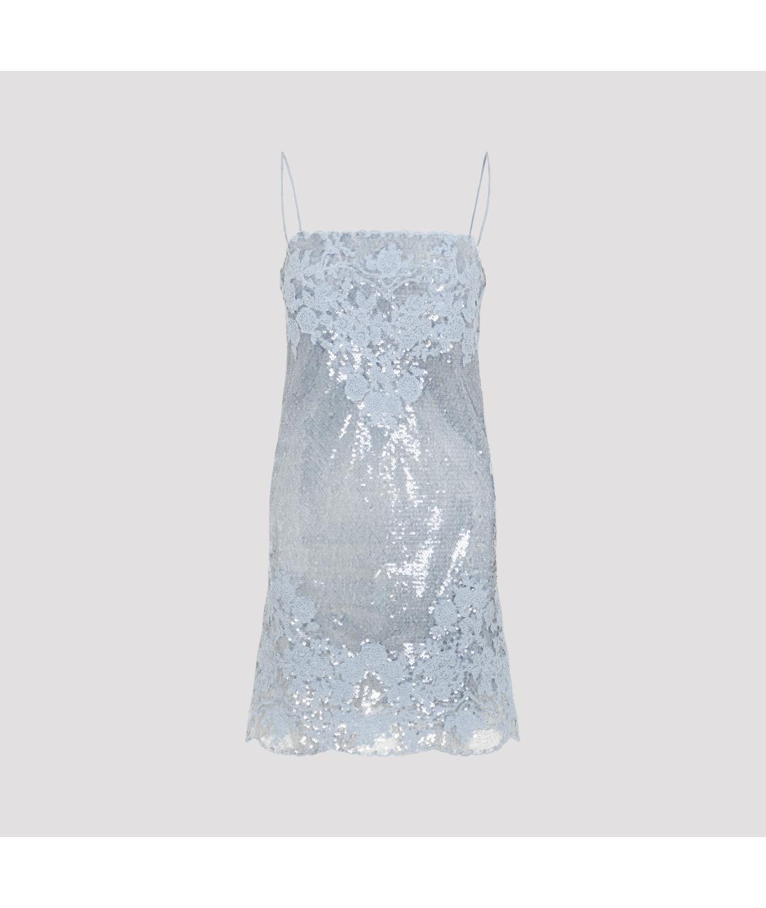 ERMANNO SCERVINO Голубое полиэстеровое коктейльное платье, фото 3