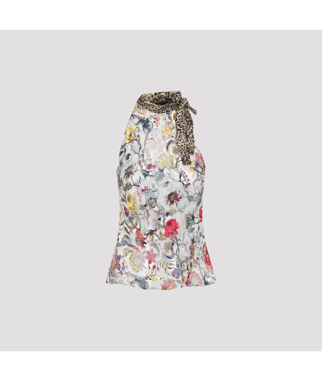 ROBERTO CAVALLI Мульти шелковая блузы, фото 2