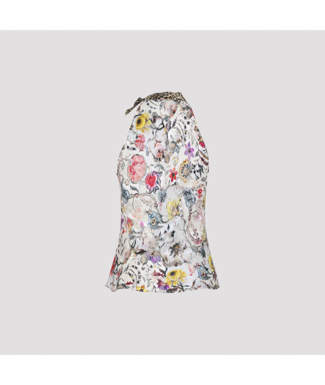 ROBERTO CAVALLI Мульти шелковая блузы, фото 4