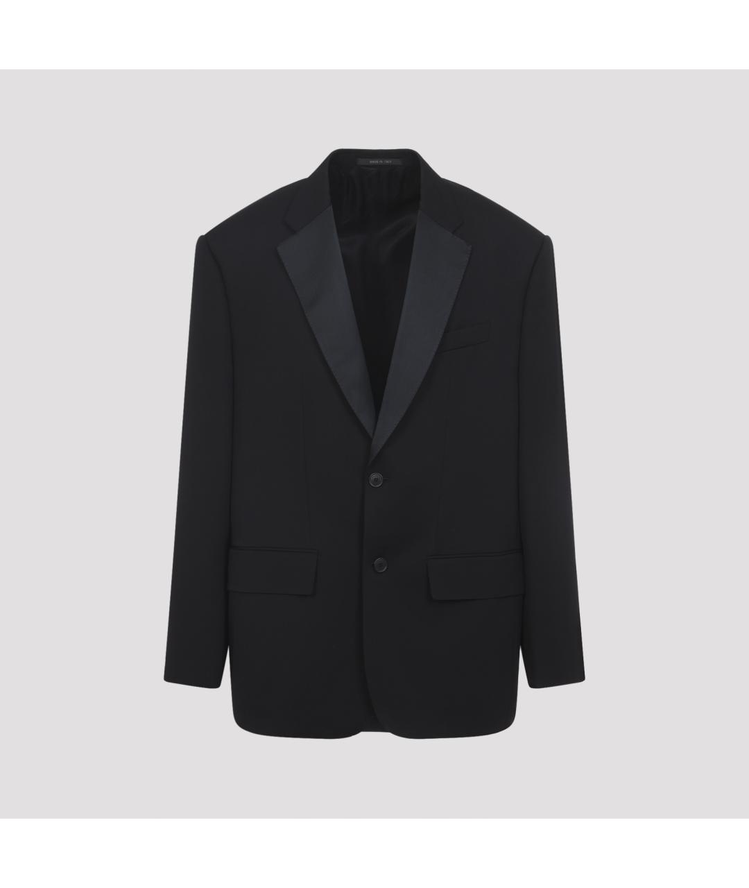 BALENCIAGA Черный шерстяной пиджак, фото 3