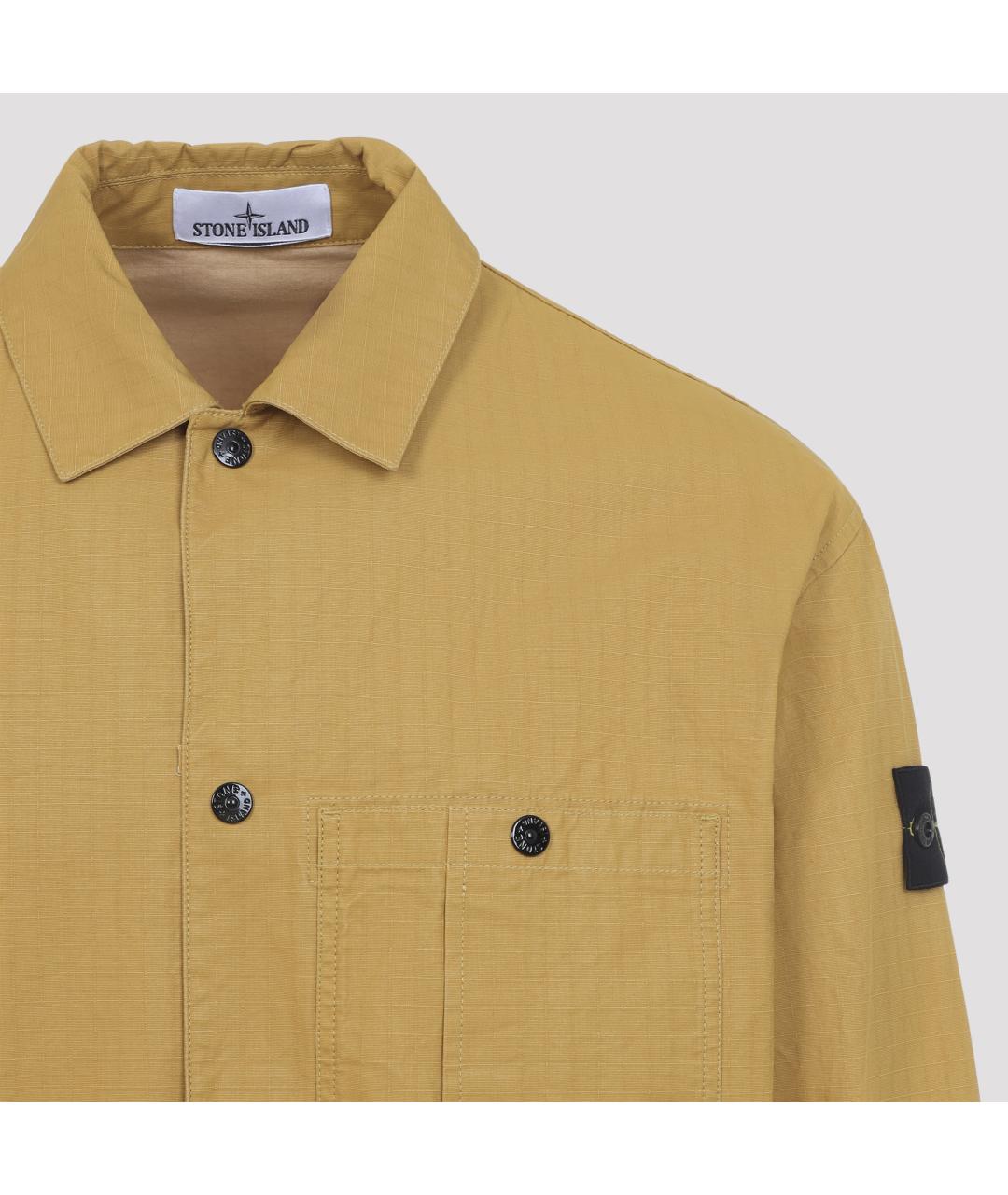 STONE ISLAND Горчичная хлопковая куртка, фото 6