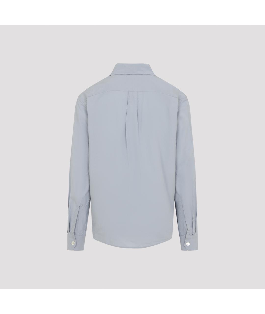 OUR LEGACY Синяя хлопковая кэжуал рубашка, фото 3